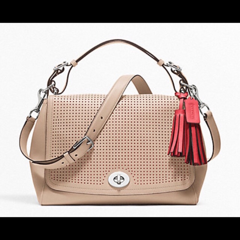 EUC Coach Legacy Perforated Zip Tote